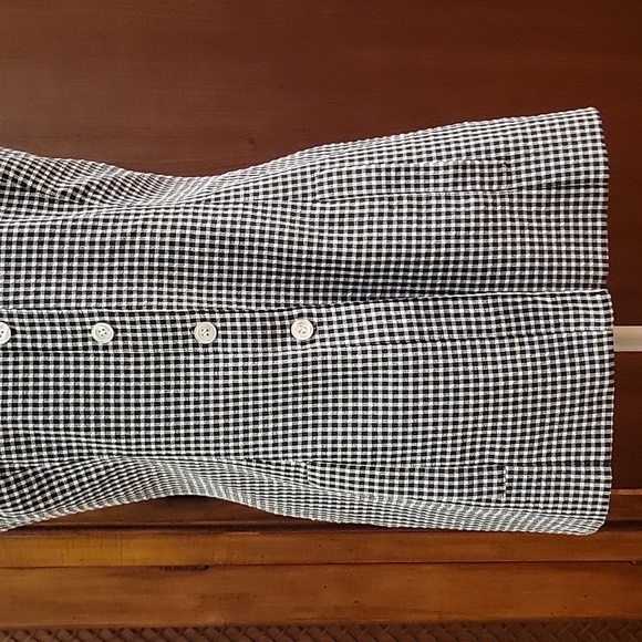 Vintage Jones New York Black and White Sleeveless Checkered Top - size 8 - Picture 3 of 9
